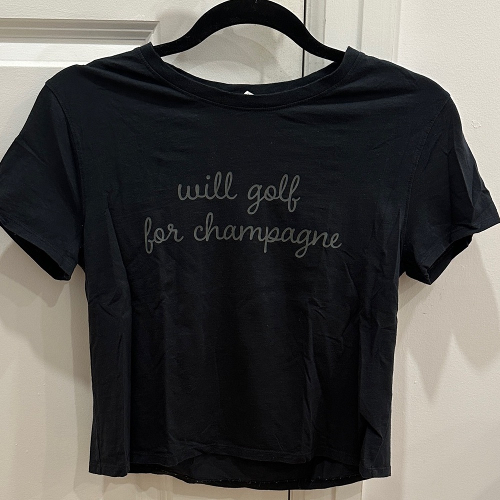 Travis Mathew Black Crop Top